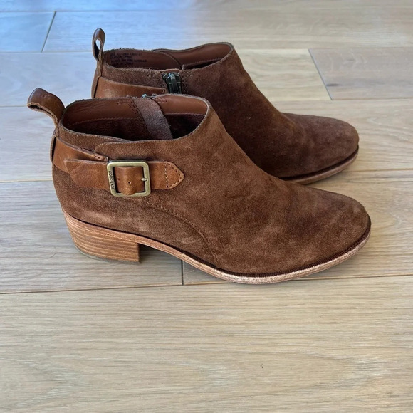 Kork Ease Suede Mesa Bootie Tan 6 Casual Boho Western Spring Versatile Festival - Picture 1 of 6